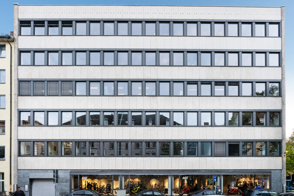 Außenansicht Bürohaus Lessingstraße in München